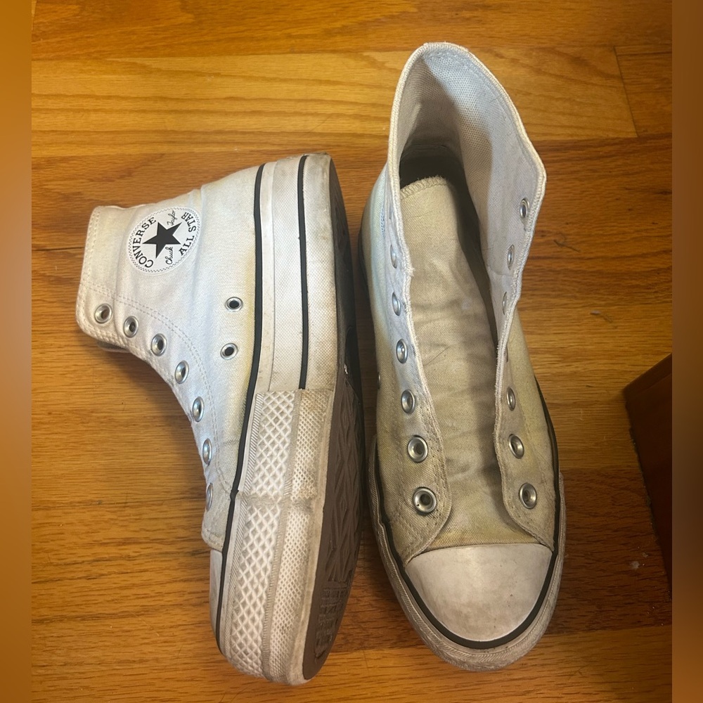 WELL WORN PLATFORM CONVERSE womens 8/mens 6